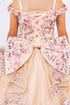 Girls 3D Beaded Applique A-line Off Shoulder Ball Gown 2-16